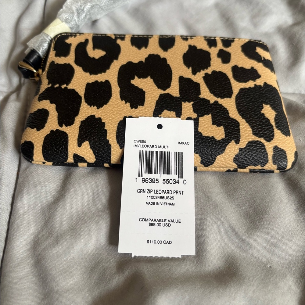 Coach Leopard Print Wristlet - Picture 2 of 7